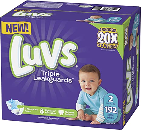 Luvs Luvs Triple leakguards Diapers Size 2 192 Count, 192 Count