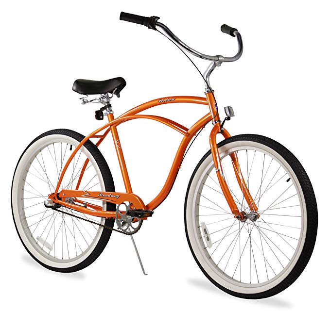 Firmstrong Urban Man Single Speed Beach Cruiser Bicycle, 26-Inch, Orange