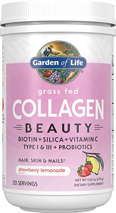 Grass Fed Collagen Beauty Strawberry Lemonade 270g Powder