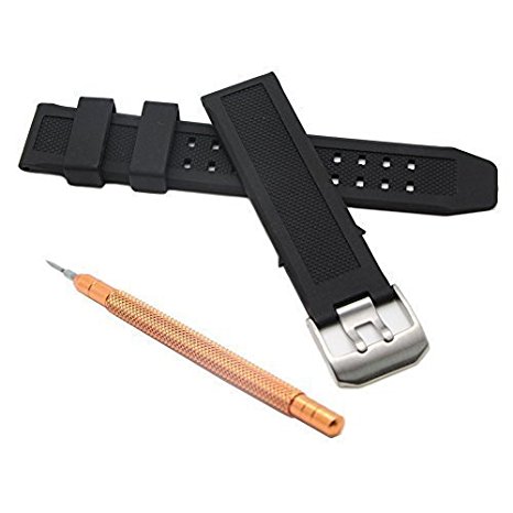 23mm Double Prong Rubber Watch Band Strap Fits Casio,timex,seiko,replacement Luminox 3050 and 3950 Series