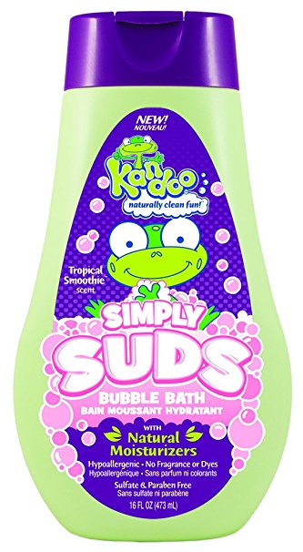 Kandoo Moisturizing Kids Bubble Bath with Shea and Cocoa Butter, Tropical Smoothie Scent, 16 Fluid Ounce