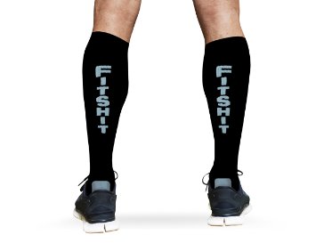 PREMIUM ATHLETIC COMPRESSION SOCKS by FitShit - Best for Crossfit, Running, Travel, Athletes - Faster Recovery - Goodbye Shin Splints and Leg Pain - Perfect Fit - Men & Women