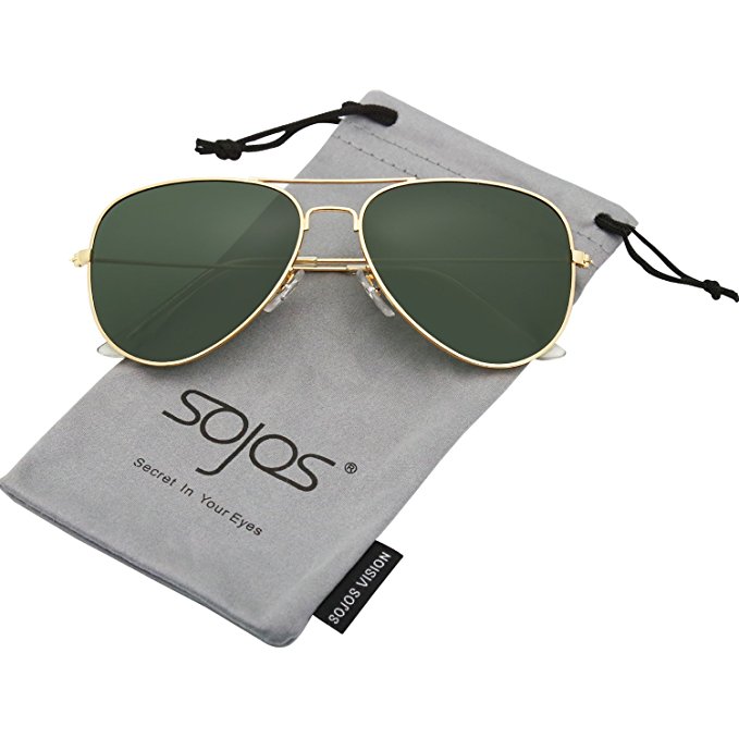 SojoS Classic Aviator Polarized Sunglasses Mirrored UV400 Lens SJ1054