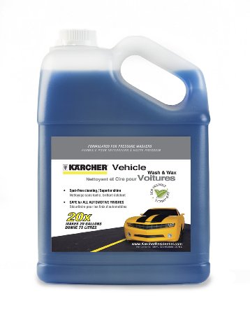 Karcher 9558-1210 Vehicle Wash and Wax Cleaner Detergent for Gas and Electric Pressure Washer