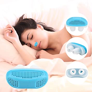 Anti Snore Devices, Anti Snoring Devices Nose Vent Plugs, 2-in-1 Anti Snore Air Purifier, Snore Stopper Silicone Nose Device, Comfortable & Professional Anti Snoring Solution for Peaceful Night