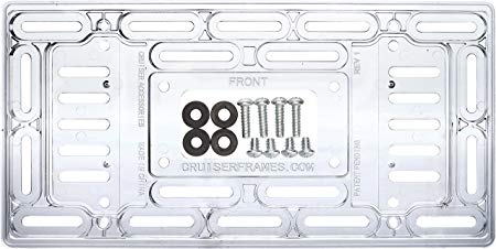 Cruiser Accessories 79000 Universal License Plate Mounting Plate, Clear