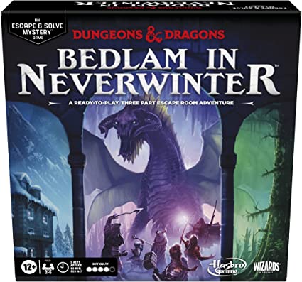 Dungeons & Dragons: Bedlam in Neverwinter Game, D&D Escape Room Game, Cooperative Board Games for Ages 12 , 2-6 Players, 3 Acts Approx. 90 Mins. Each