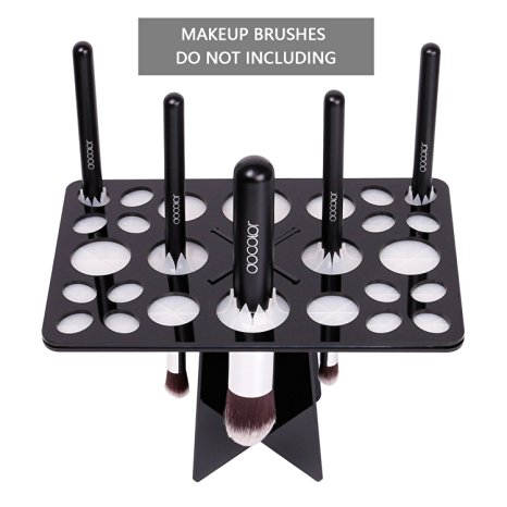 Docolor 26 Mix Size Makeup Brush Holder Air Drying Organizer Tools-Black