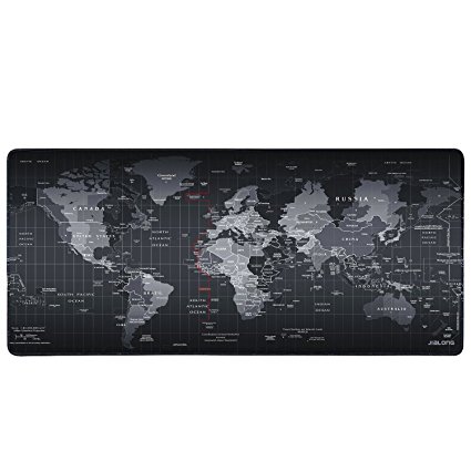 JIALONG Gaming Mouse Pad Large Size 800x400mm Non-Slip Water-Resistant Rubber Base with Stitched Edges for Computer, PC and Laptop