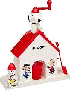 Snoopy SNO-Cone Machine, Snow Cone Shaved Ice Maker Ice Shaver, Snoopy House Shaped Shaved Ice Maker Comes with Fruit Punch Flavor Packet, Ages 6 and Up