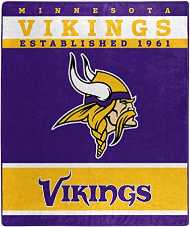 Northwest NFL Polyester Raschel Throw Blanket 50X60 Inch, Minnesota Vikings