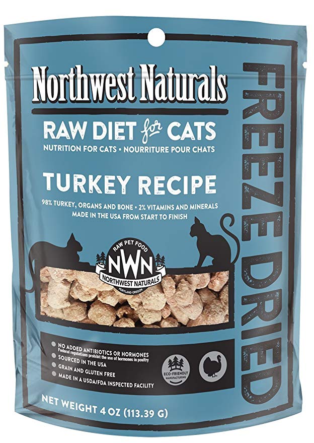 Northwest Naturals Freeze Dried Raw Diet for Cats (Turkey, 4 oz)