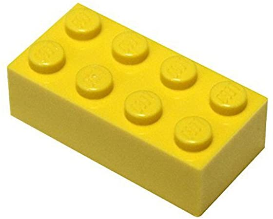 LEGO Parts and Pieces: Yellow (Bright Yellow) 2x4 Brick x100