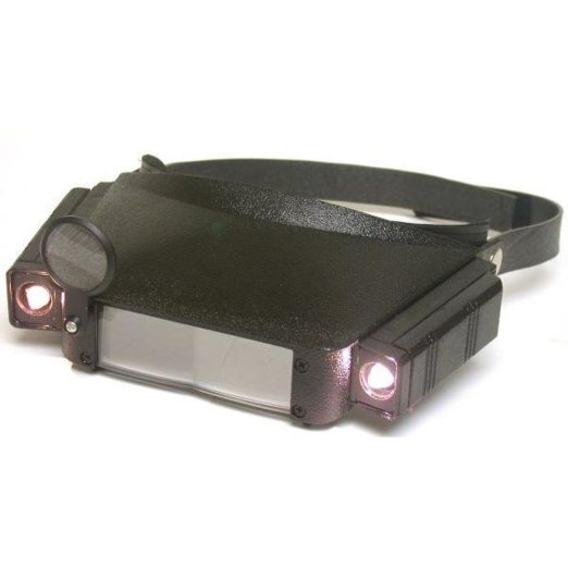 SE - Headband Magnifier - LED Illuminated Dual Acrylic Lens - MH1041LC
