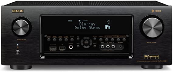 Denon AVRX4300H 9.2 Channel Full 4K Ultra HD AV Receiver with Built-in HEOS wireless technology featuring Bluetooth and Wi-Fi