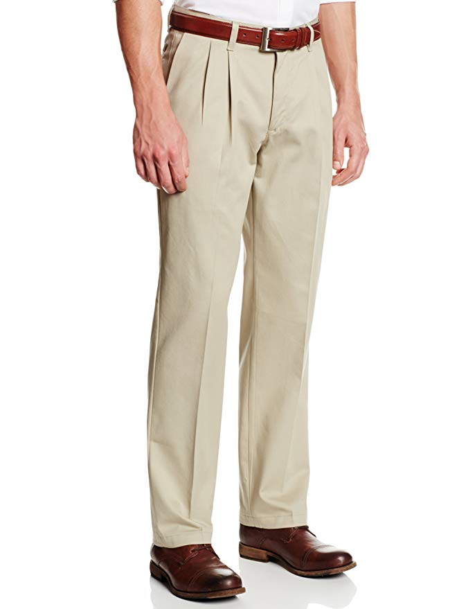 Lee Men's Stain Resistant Relaxed Fit Pleated Pant