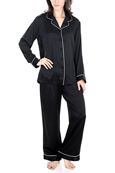 Women's Luxury Silk Sleepwear 100%Silk Pajamas Set by Oscar Rossa