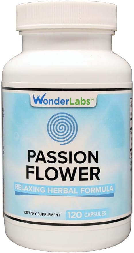 Wonder Laboratories Passion Flower Extract (2,500mg Equivlant) 120 Capsules - Gluten Free, Non-GMO, and Vegetarian Friendly