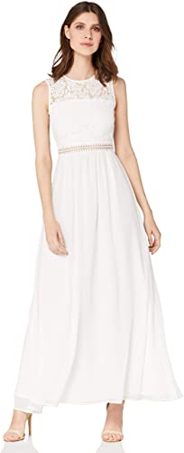 Amazon Brand - Truth & Fable Women's Lace Trim Bridesmaid Maxi Dress