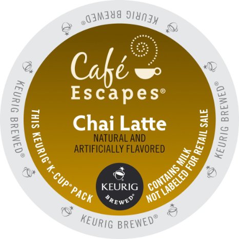 Café Escapes Chai Latte, K-Cup Portion Count for Keurig Brewers, 24-Count