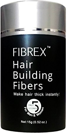 FIBREX Hair Building Thickening Fibers Loss Concealer Light Brown 15g 0.52oz Compare To Toppik X-Fusion Caboki