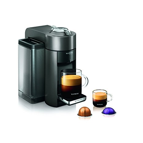 Nespresso GCC1-US-GM-NE VertuoLine Evoluo Deluxe Coffee and Espresso Maker, Graphite Metal