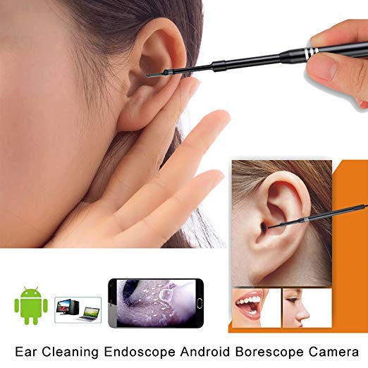 Ear Otoscope Xpiwhtow Waterproof Camera with 6 Adjustable LED Light Ear Pick Endoscope Cleaning Tool For OTG Android Micro USB PC