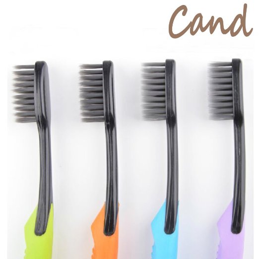 Cand Ultra Soft Adult Toothbrush, Bamboo Charcoal Bristle, Pack of 4