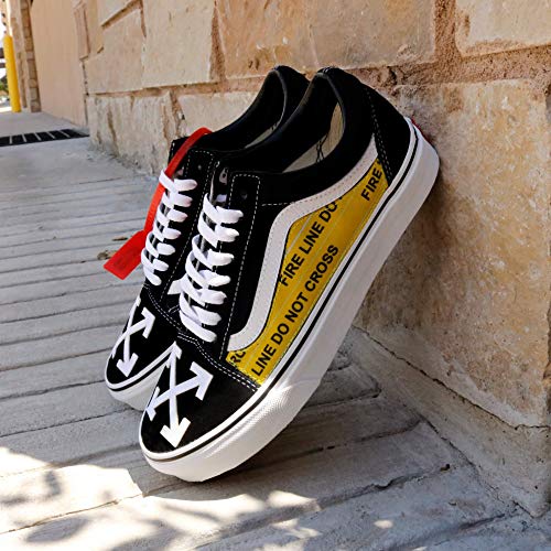 Vans Old Skool x OFF White Custom Handmade Uni-Sex Shoes By Patch Collection