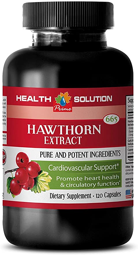 Metabolism Booster for Weight Loss - Hawthorn Berry 665MG - Pure and Potent Ingredients - Cardiovascular Support - Hawthorne Extract - 1 Bottle (120 Capsules)