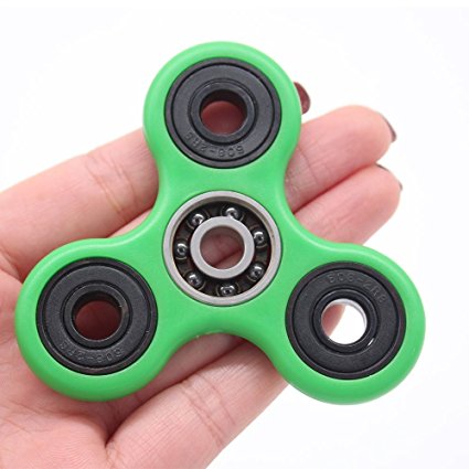 FIGROL Hybird Tri Hand Spinner Fidget Toy ABS Material 608 Si3N4 For 1-3mins Spinning(Green)