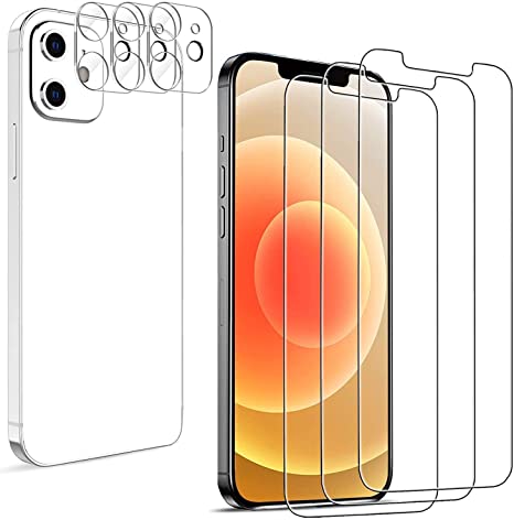 Latch [6 Pack] 3 Pack Screen Protector for iPhone 12 5G 6.1"   3 Pack Camera Lens Protector for iPhone 12 Tempered Glass HD Clear [Anti-Scratch] [Case Friendly] [Bubble Free]