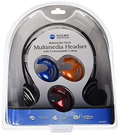 Digital Innovations Micro Innovations Behind The Neck Multimedia Headset with Customizable Colors (MM780M)