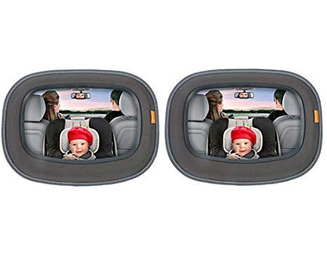 BRICA Baby In-Sight Auto Mirror for in Car Safety, Pack of 2