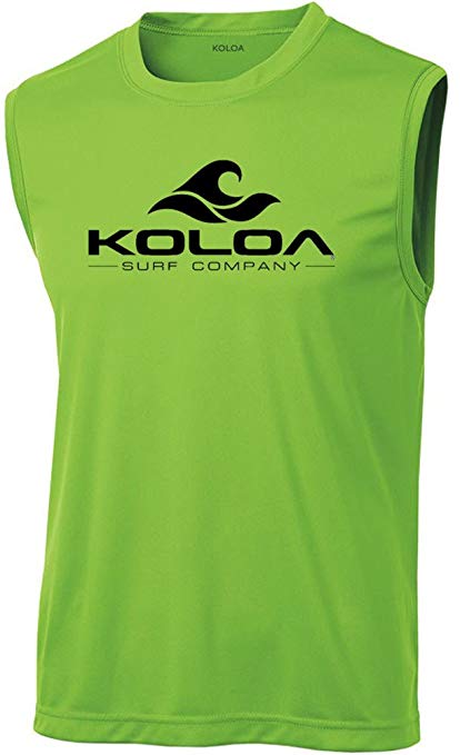 Koloa Surf Classic Wave Logo Moisture Wicking Sleeveless T-Shirts. Sizes: XS-4XL