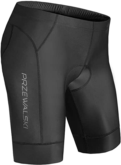 Przewalski Men's Cycling Bike Shorts 4D Padded Bicycle Riding Pants Tights, Anti-Slip Design, Breathable & Comfy