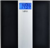 Digital Bathroom Scale - Instant On, accurate bathroom scale with extra large cool blue backlight display, Ultra Slim, 400 lb. by MIRA