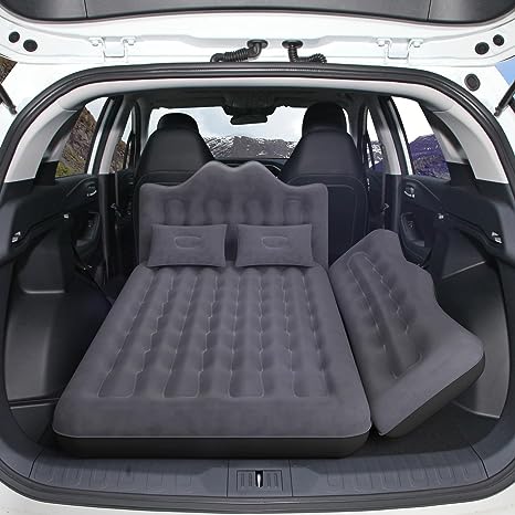 Umbrauto Car Air Mattress Inflatable SUV Air Mattress Back Seat Car Sleeping Camping Mattress for Travel,Truck Blow Up Bed with Car Air Pump 2 Pillows