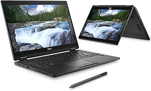 Latitude 5289 2-in-1 Laptop 12.5" FHD Intel i5-7300 Touchscreen Notebook   Backlit Keyboard, 8GB RAM, 256GB SSD, CAM, WIFI, Bluetooth, HDMI, Windows 10 Pro 64-Bit   Free Stylus/Pen (Renewed)