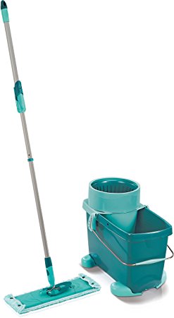 Leifheit Clean Twist System Medium Mop and Bucket Set with Rolling Cart, 33 cm