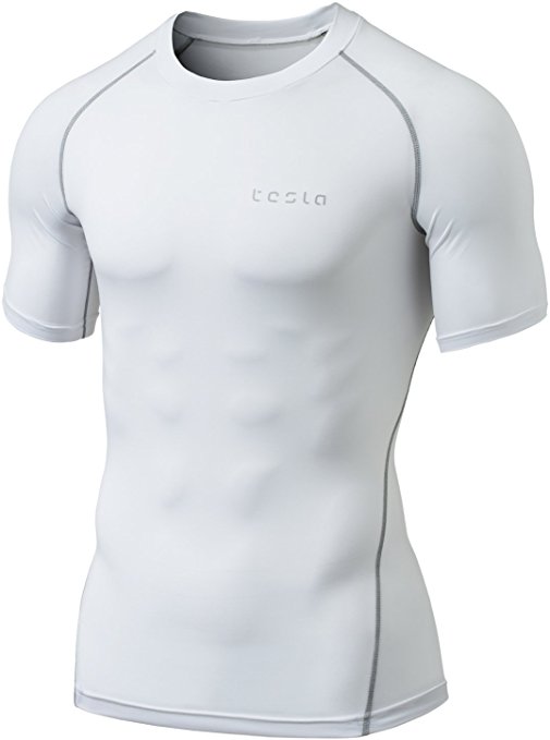 Tesla Men's Cool Dry Compression Baselayer Short Sleeve T Shirts MUB13/MUB03