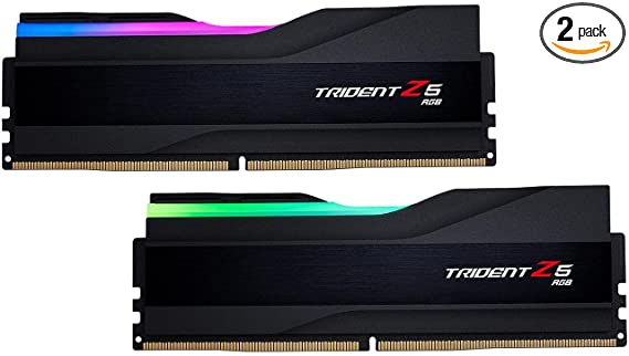 G.Skill Trident Z5 RGB Series 32GB (2 x 16GB) 288-Pin SDRAM DDR5 6000 (PC5-48000) CL36-36-36-96 1.35V Dual Channel Desktop Memory Model F5-6000J3636F16GA2-TZ5RK (Matte Black)