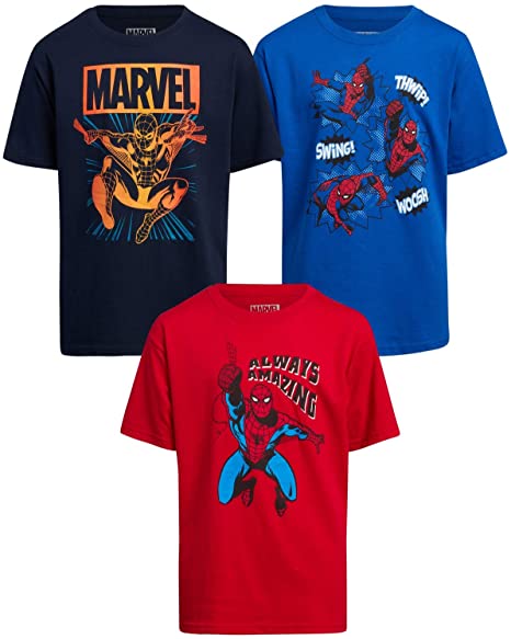 Marvel Spider-Man Boys 3 Pack Spidey T-Shirt (Little/Big Boys)