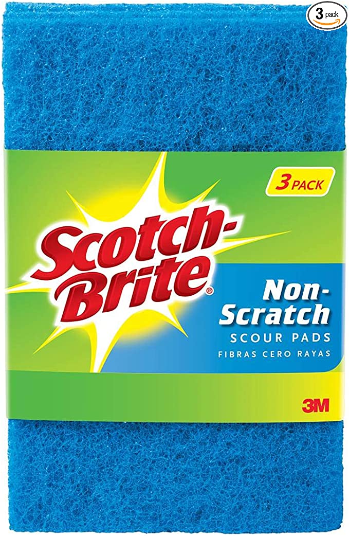 3M Scotch-Brite Scouring: 6 in. x 3.8 in. (Blue) non-scratch / 3-pack