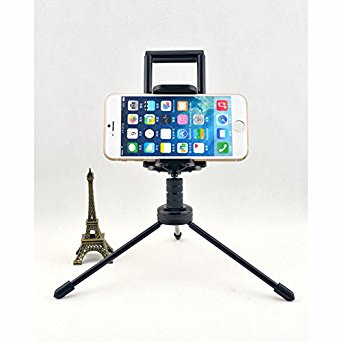 Mini Tripod, Ball Head Mini Tripod Mount   Phone & Tablet Holder Clip Desktop Self-Tripod for Digital Camera & iPhone 6/6 Plus/5S/5C/5 & iPad, iPad Air, iPad Mini