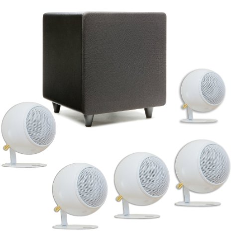 Orb Audio Mini 5.1 Home Theater Speaker System in Pearl White Gloss