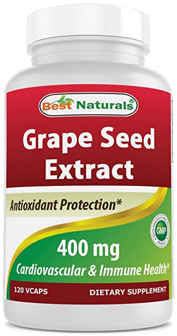 Best Naturals Grape Seed Extract, 400 mg, 120 Vcaps