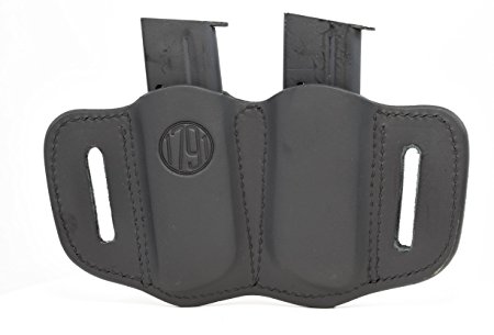 1791 Gunleather Double Mag Holster, OWB Magazine Holster for belts available in Stealth Black, Classic Brown and Signature Brown