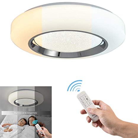 Smart Contemporary LED Flush Mount Light,Minimalist Ceiling Light Fixture Upgraded Dimmable Large Size 20-Inch 3960LM 3000-6000K Lamp for Livingroom,Bedroom,Diningroom-Including The Remote Control