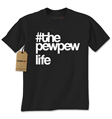 Expression Tees The Pew Pew Life Pro-Gun Mens T-shirt